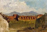 Roman Canvas Paintings - A Roman Aqueduct